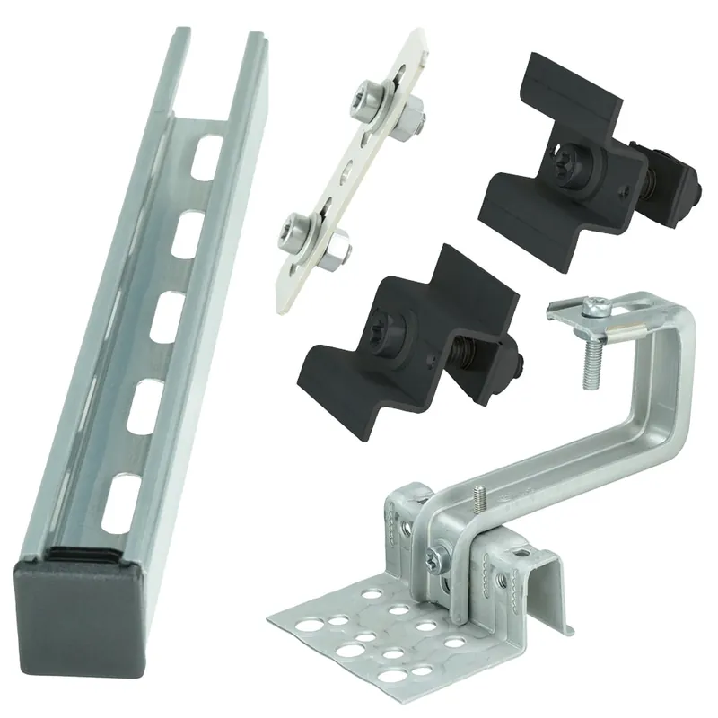 Abverkauf Unterkonstruktion - 2 PV-Module für Ziegeldächer