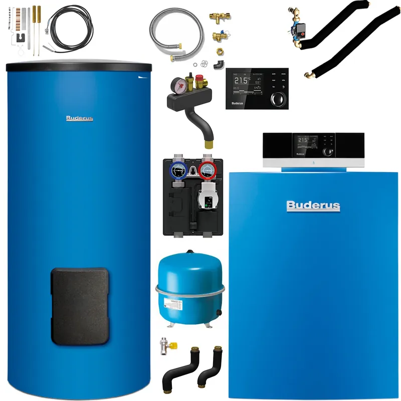 Logaplus-Paket K61 GB212 Gas-Brennwert-Kessel Paket mit Brauchwasserspeicher Mega-Angebot