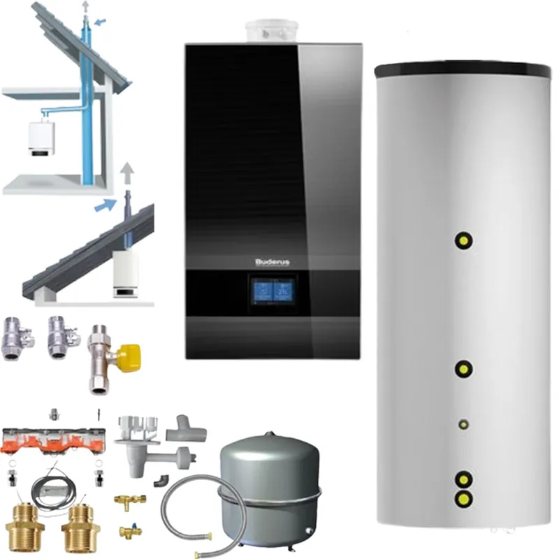 Buderus Gas Brennwert Therme Logaplus-Paket GB182i.2-15 S H EBS-PU150 s, BC400 Sofort Bestellen