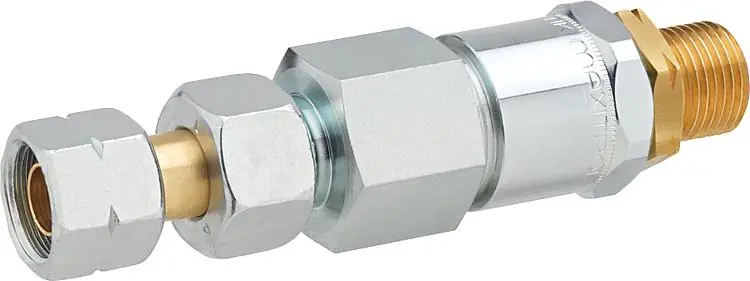 Abverkauf Gasströmungswächter GS, G1/2"LH-ÜMxG1/2"LH-KN,DN20, Q2kg/h/1,6m³/h,senkrecht