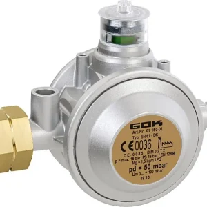 Zertifiziert Niederdruckregler mit Überdrucks. Kombi x 1/4``LH, PN 16