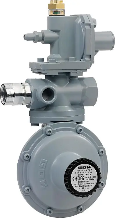 Niederdruckregler R1/2" 12kg/h 50mbar Ersetzt auch 6Kg p/Std. Markenprodukt