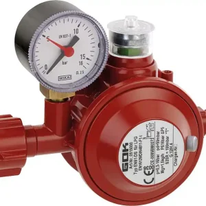 Niederdruckregler TYP EN 61-DS PS 16 bar, 1,5 kg/h 29(30) mbar, KLF x G 1/4 LH-KN Echt