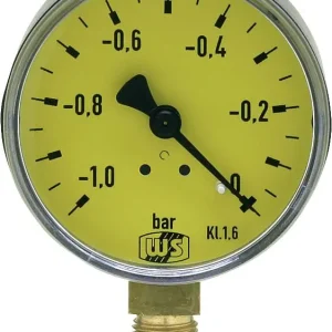 Vakuummeter ohne Glyzerin -1,0-0 bar 63 mm f. Pumpenprüfkoffer Manometer 1/4" Schnäppchen