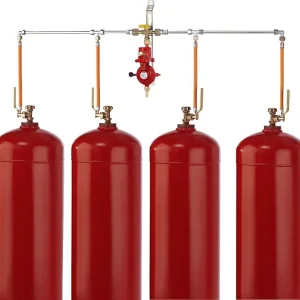 Vierflaschenanlage Doppel-Umschaltventil 4kg/h 50mbar für Flaschen 33kg Schneller Versand