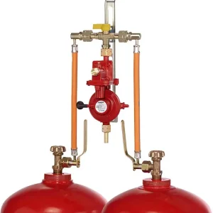 Zweiflaschenanlage Doppel-Umschaltventil 4kg/h 50mbar für Flaschen 33kg Wochenendangebot