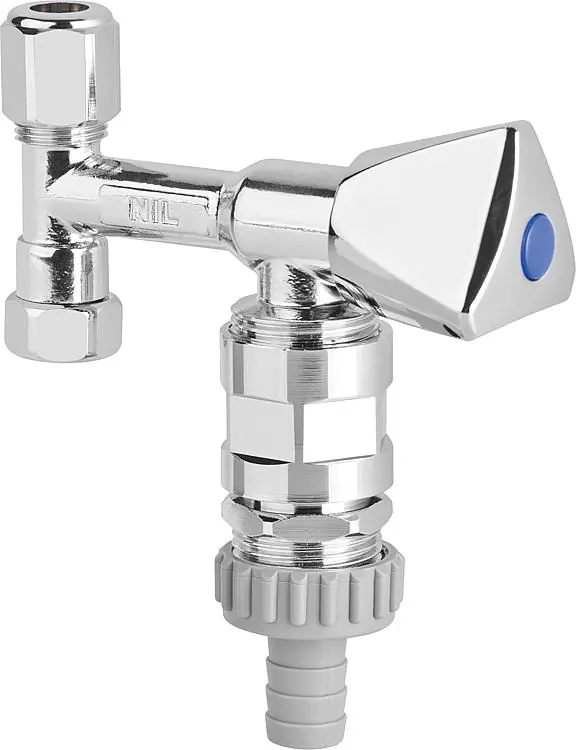 Aufsatzventil Nil DN12(3/8")xDN20(3/4"), Messing verchr.,mit Rohrbelüfter Neue Kollektion