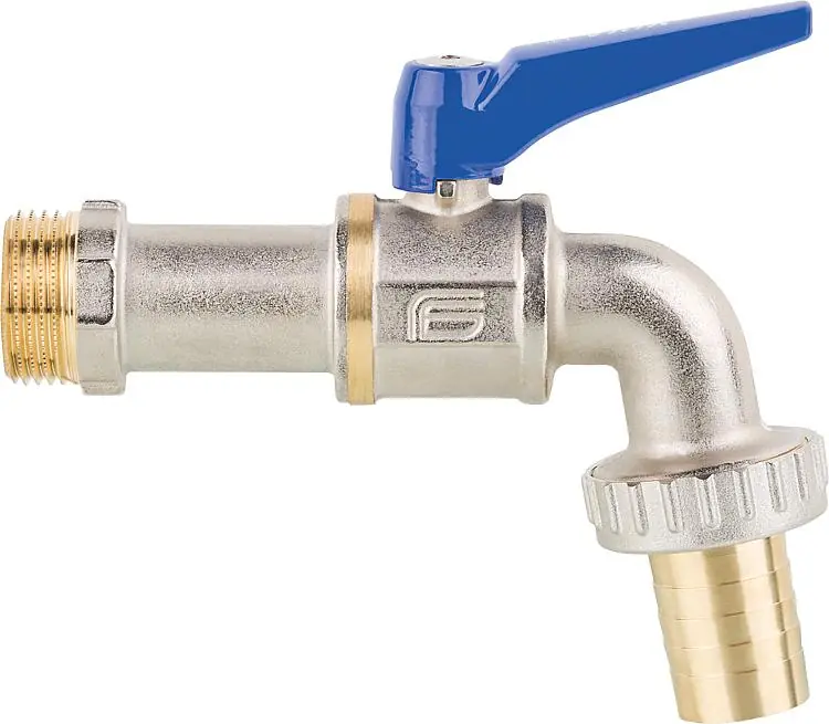 Auslaufkugelhahn Viva mit Schlauchanschluss mit Hebel aus Alu, PN40, DN25 1" Rabatt