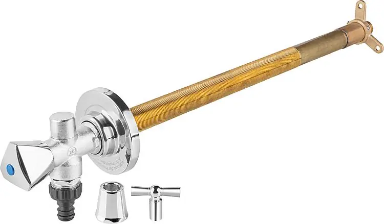 Neu Im Sortiment Außenarmatur Frost-Tec frostsicher*Mod.24* DN15 (1/2") L=max 420mm mit RFV, DVGW