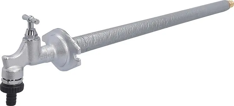 Außenwandventil AIPS SEPP Eis frostsicher Knebelgriff Oberteil Messing chr. Mit RV u. RB DN 15 L=500 mm Sale