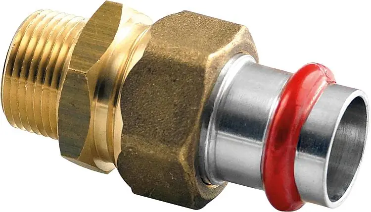 C-Stahl Durchgangsverschr. AG flachdichtend 15mm x 1/2" V-Kontur Kracherpreis