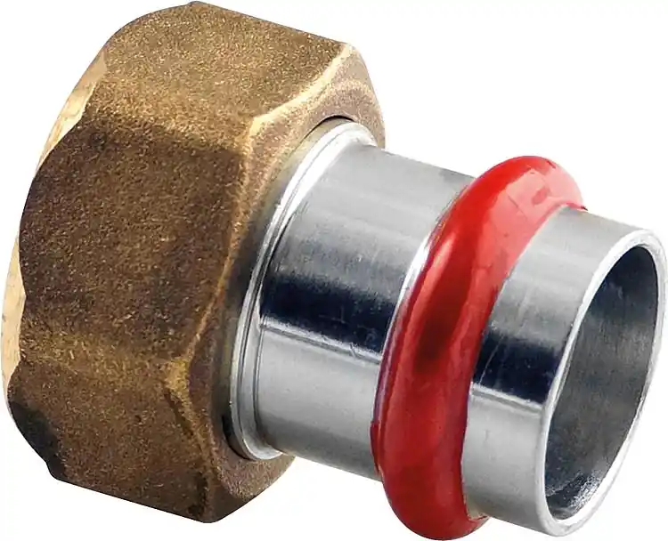 C-Stahl Halbe Verschraubung 15mm x 3/4" Pressfitting V-Kontur Heißes Angebot