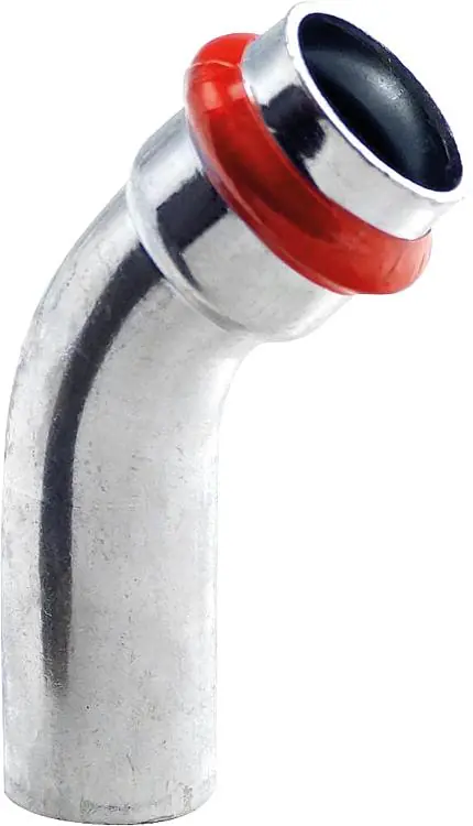 C-Stahl Pressfitting Bogen 45° (ixa) 15mm V-Kontur Günstig